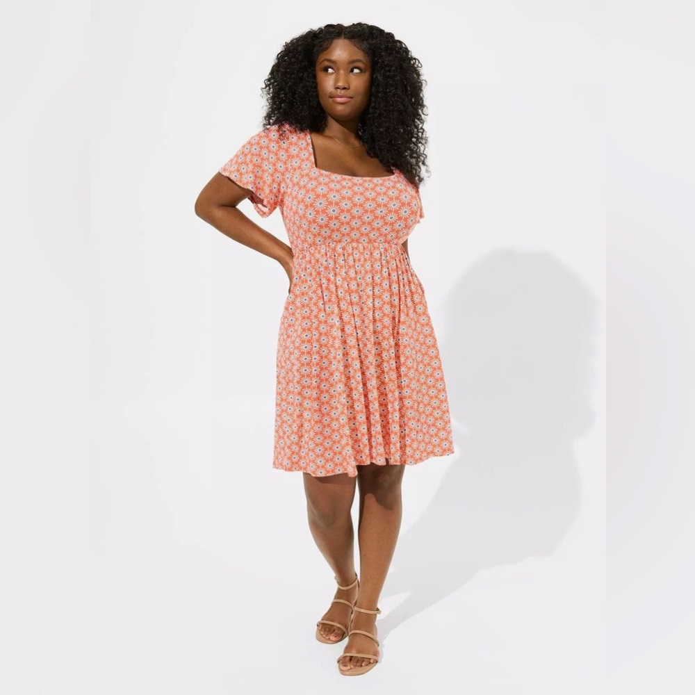 Torrid Light Red Floral Dress